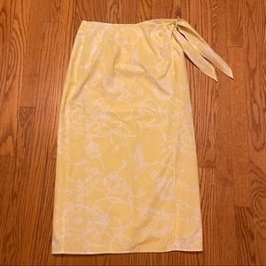 Yellow Wrap Skirt by Talbots Petites